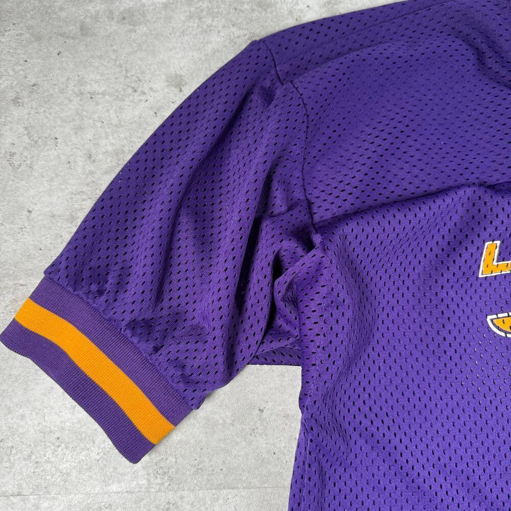 vintage los angeles lakers mesh jersey shirt logo 7 size large made in usa - Picture 4 of 5
